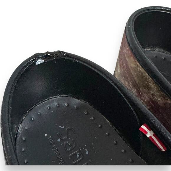 Sanita The Original Danish Leather Clog Shoes Red Watercolor Womens 38 / US 7.5 - Picture 10 of 14